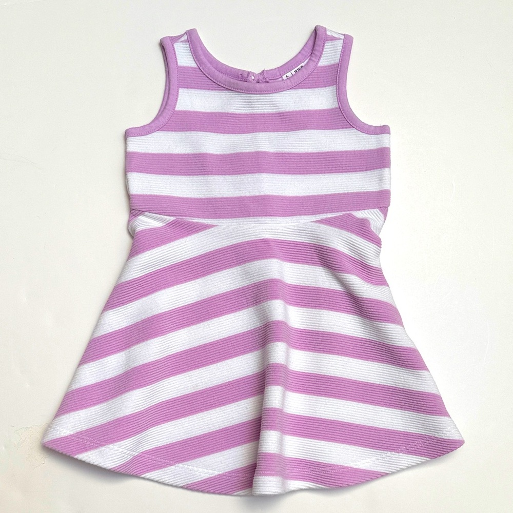 Janie and Jack Orchid & White Striped Dress | 12-18 months